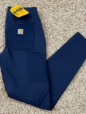 Carhartt Women's Force® Fitted Midweight Utility Pants Navy, Size XS (New)